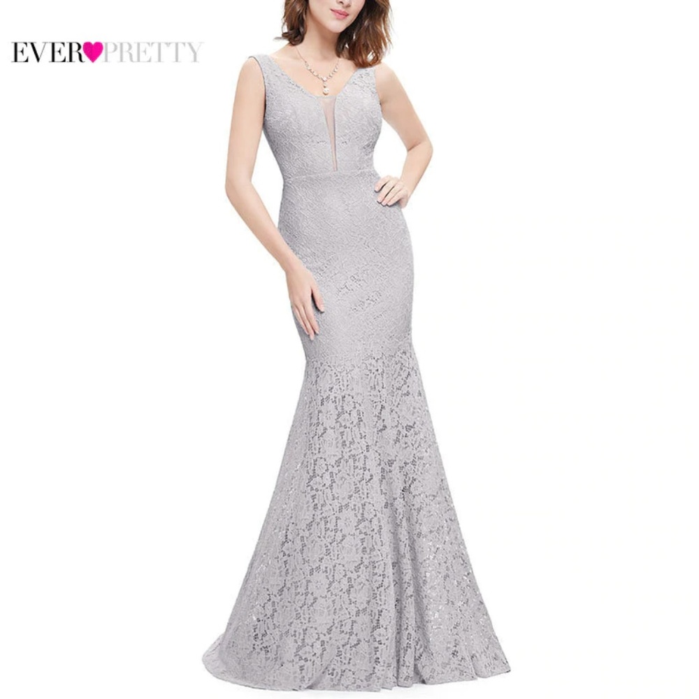 Women's Ever Pretty Lace Mermaid Long Prom Dress